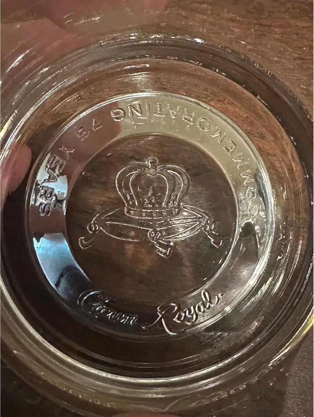 Crown Royal 75th Anniversary Commemorative Whiskey Rocks Glasses Set of 2